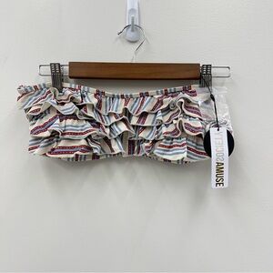 Amuse society ruffle top size large new with tags